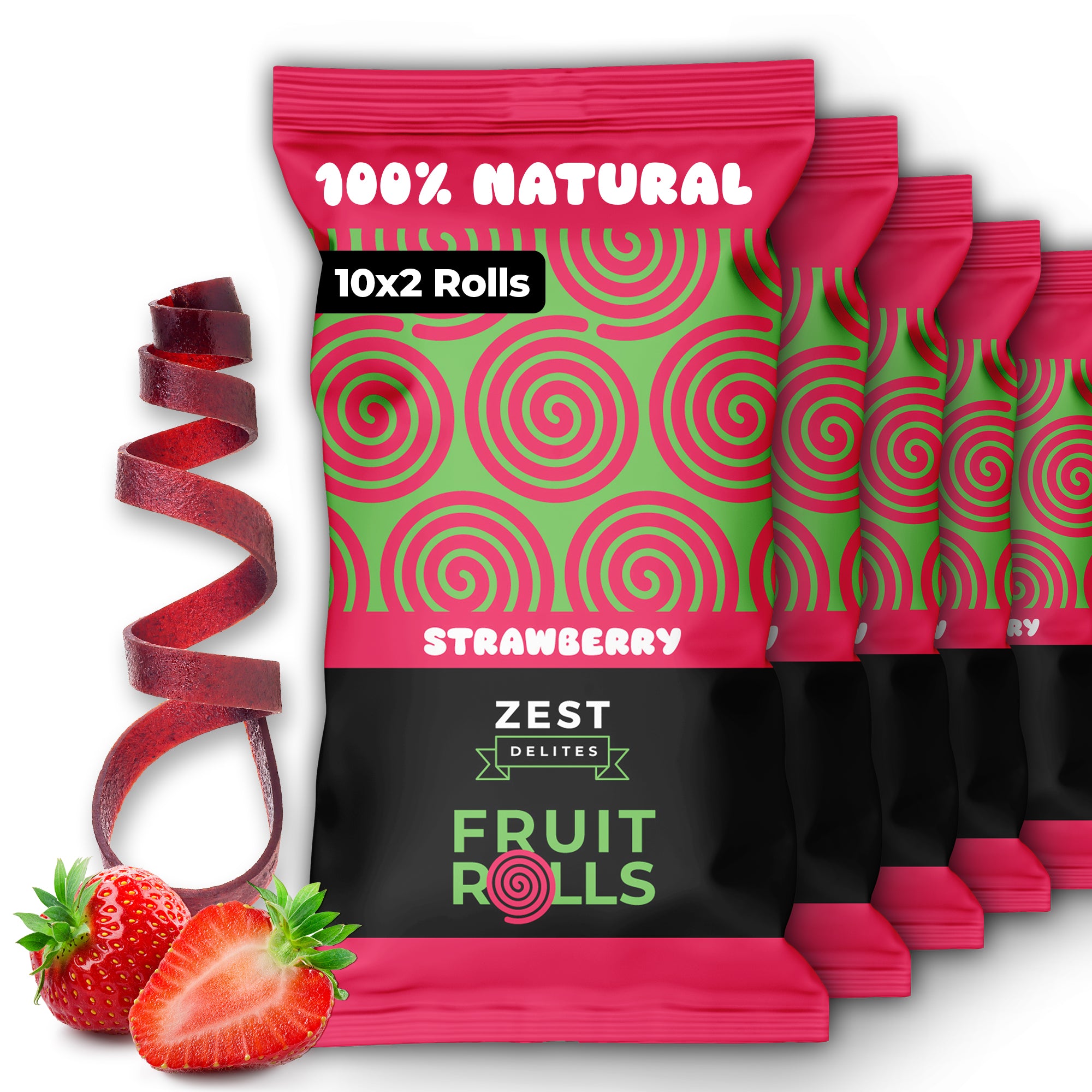 Fruchtrollen Erdbeere - 10er Pack