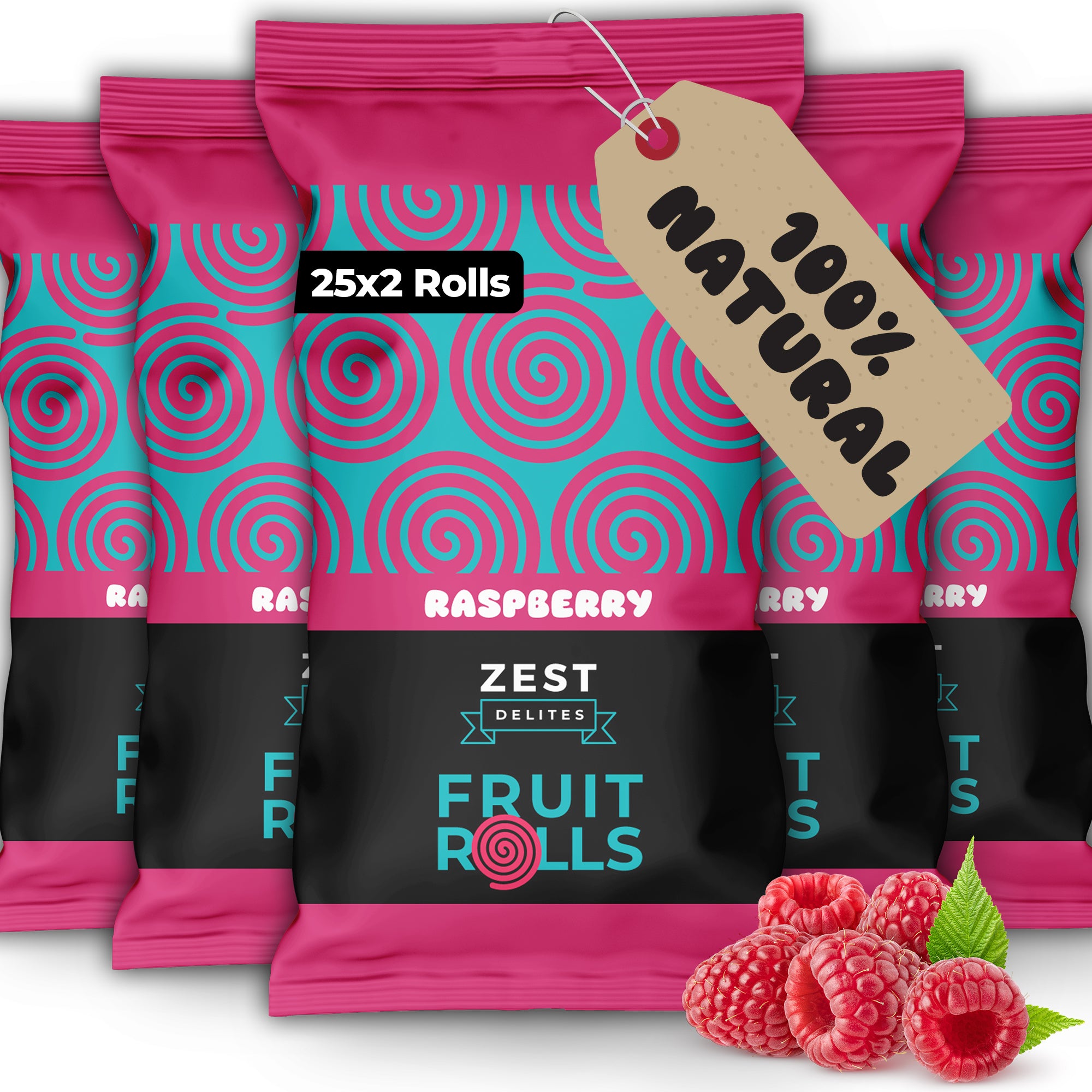 Fruchtrollen Himbeere - 25 Packungen