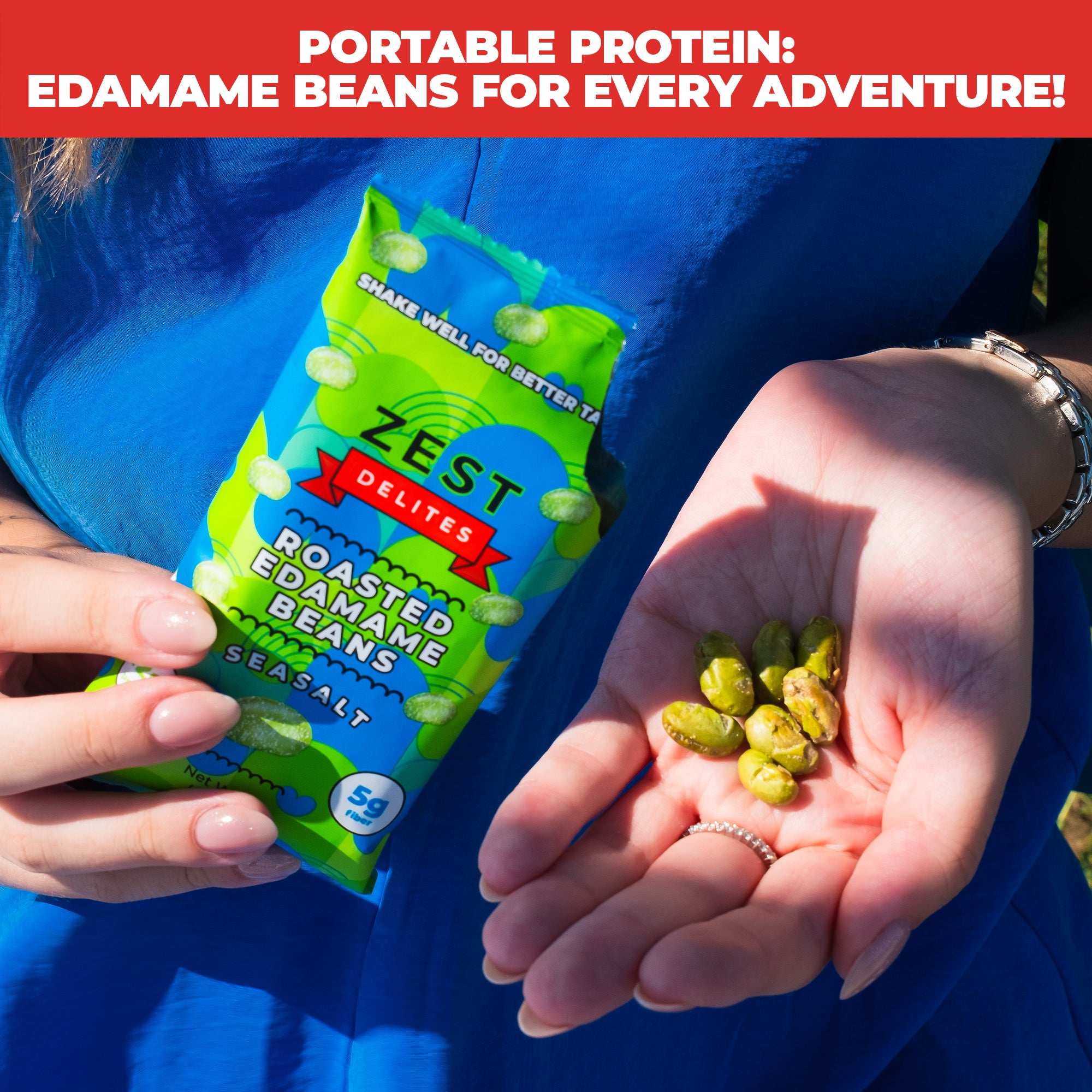 Knusprig trocken geröstete Edamame-Bohnen – Meersalz – Sriracha – Buffalo