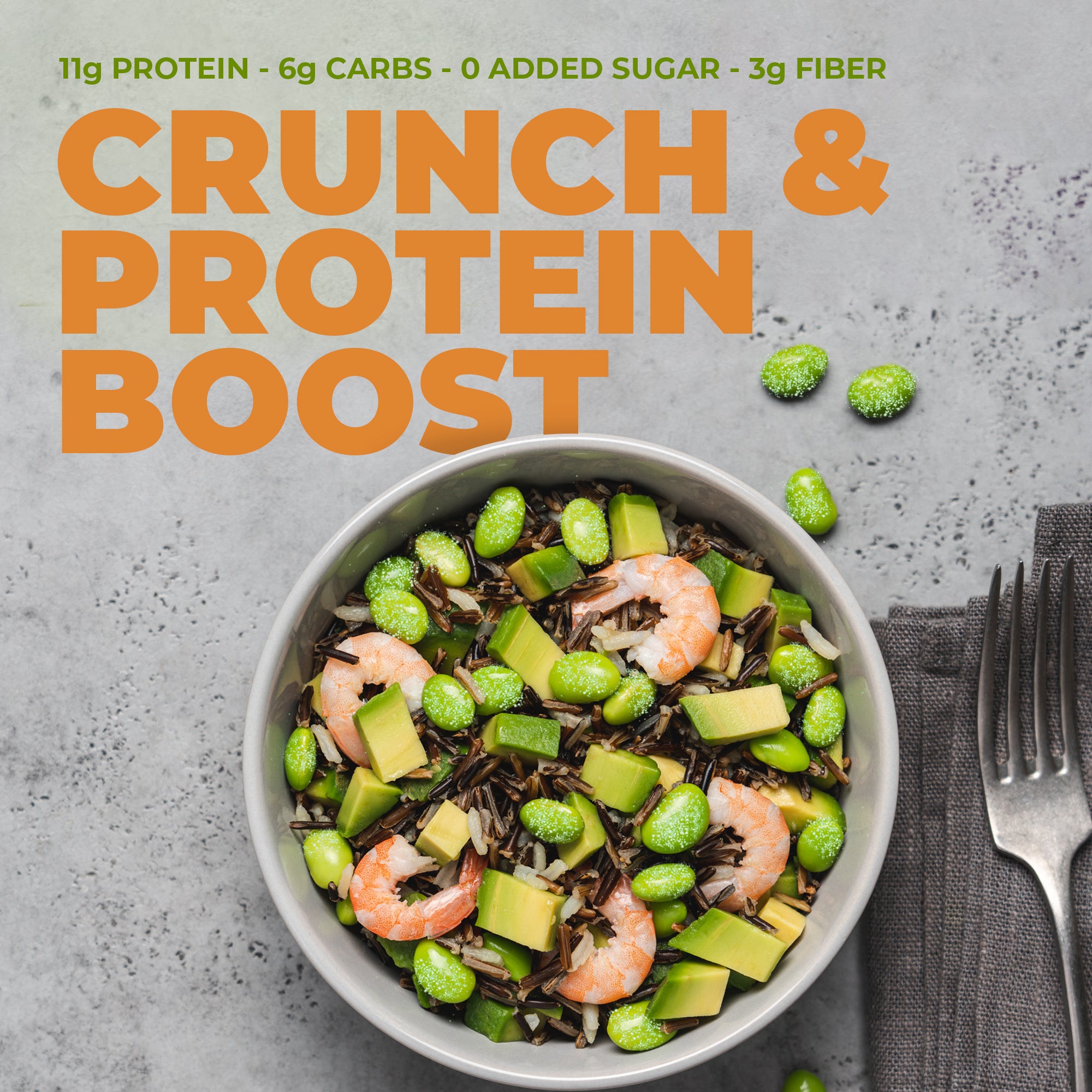 Crunchy Dry Roasted Edamame Beans Snack Buffalo