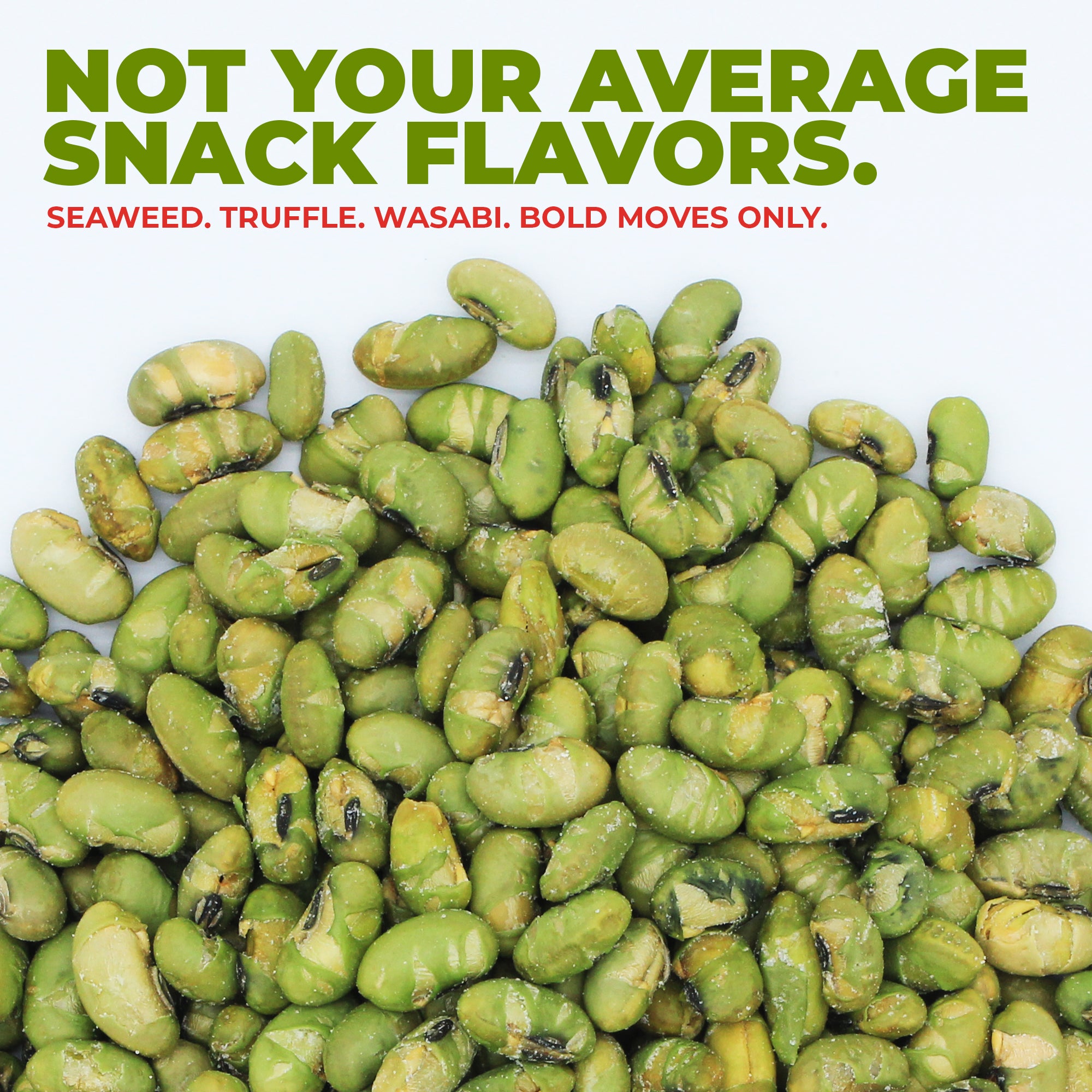 Crunchy Dry Roasted Edamame Beans Snack Truffle - Seaweed - Wasabi