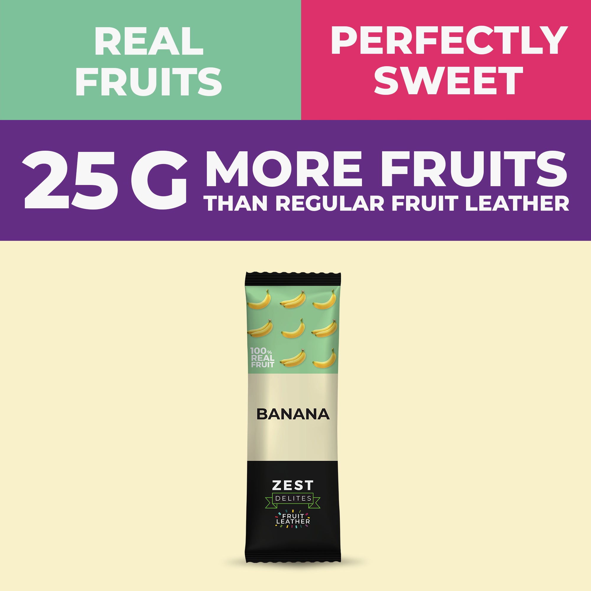 Fruchtleder-Banane, 10er-Pack