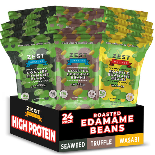 Crunchy Dry Roasted Edamame Beans Snack Truffle - Seaweed - Wasabi