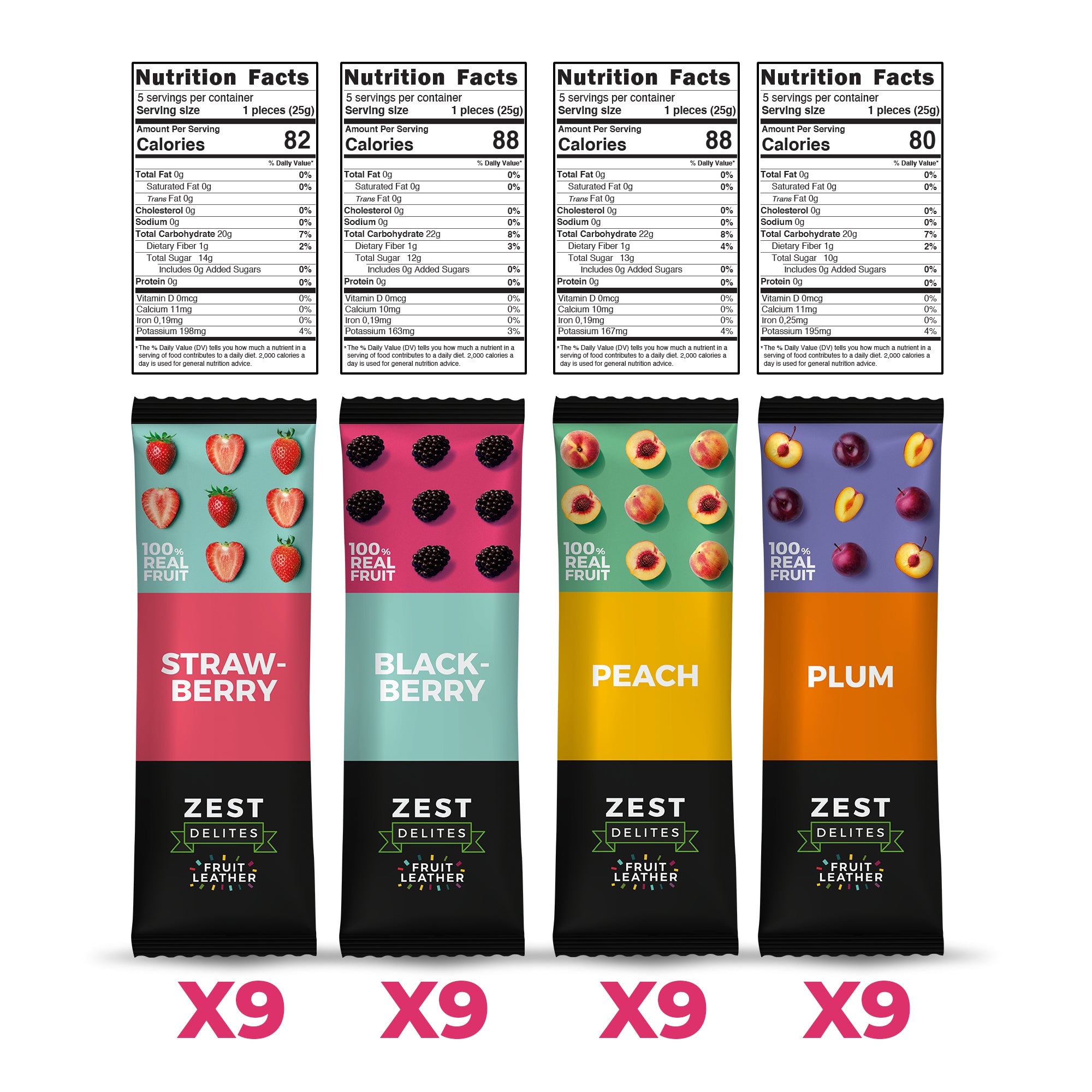 Fruchtleder - 36er-Pack 